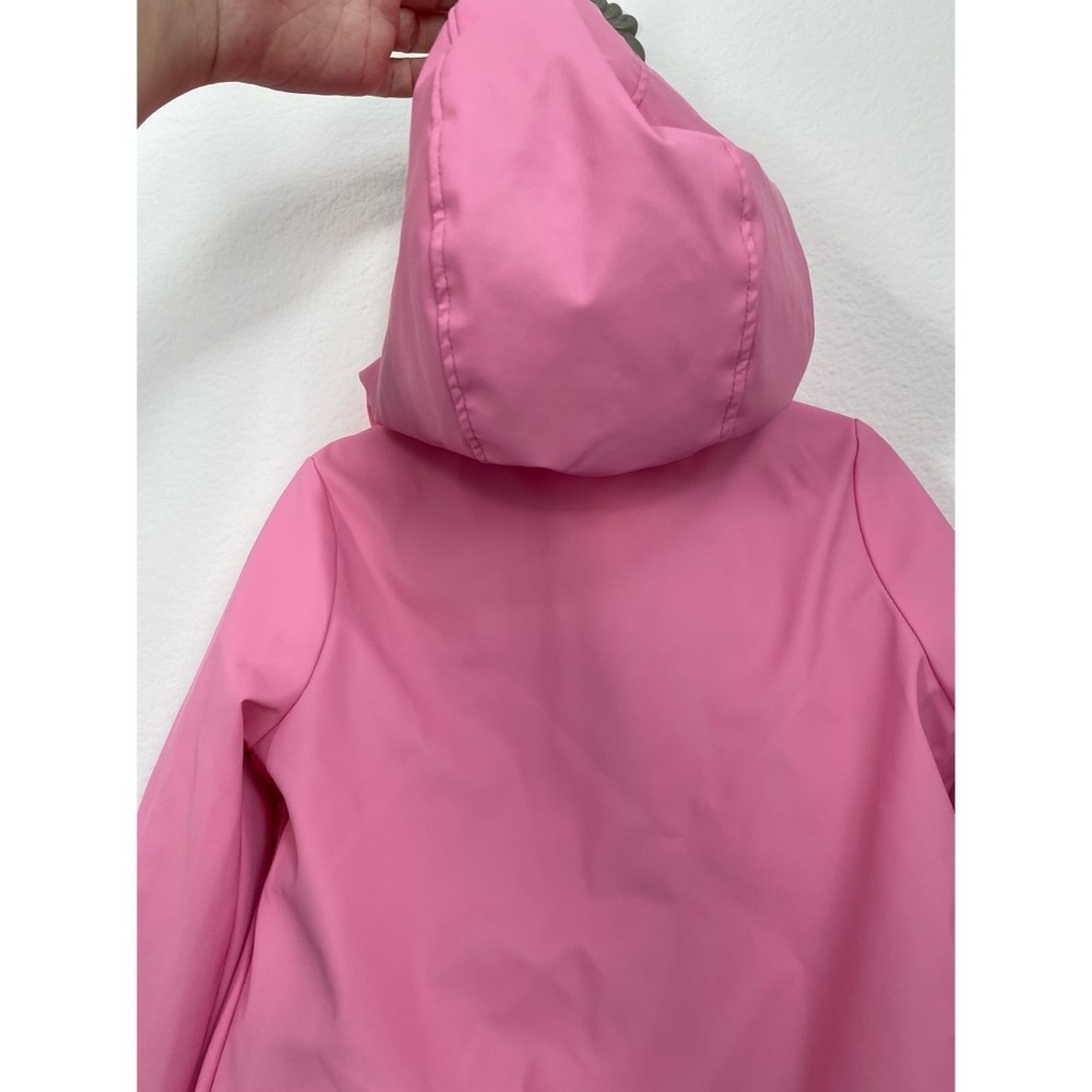 SOLD     Baby Gap • Pink Floral Jersey Lined Hooded Rain Coat - Picture 14 of 16